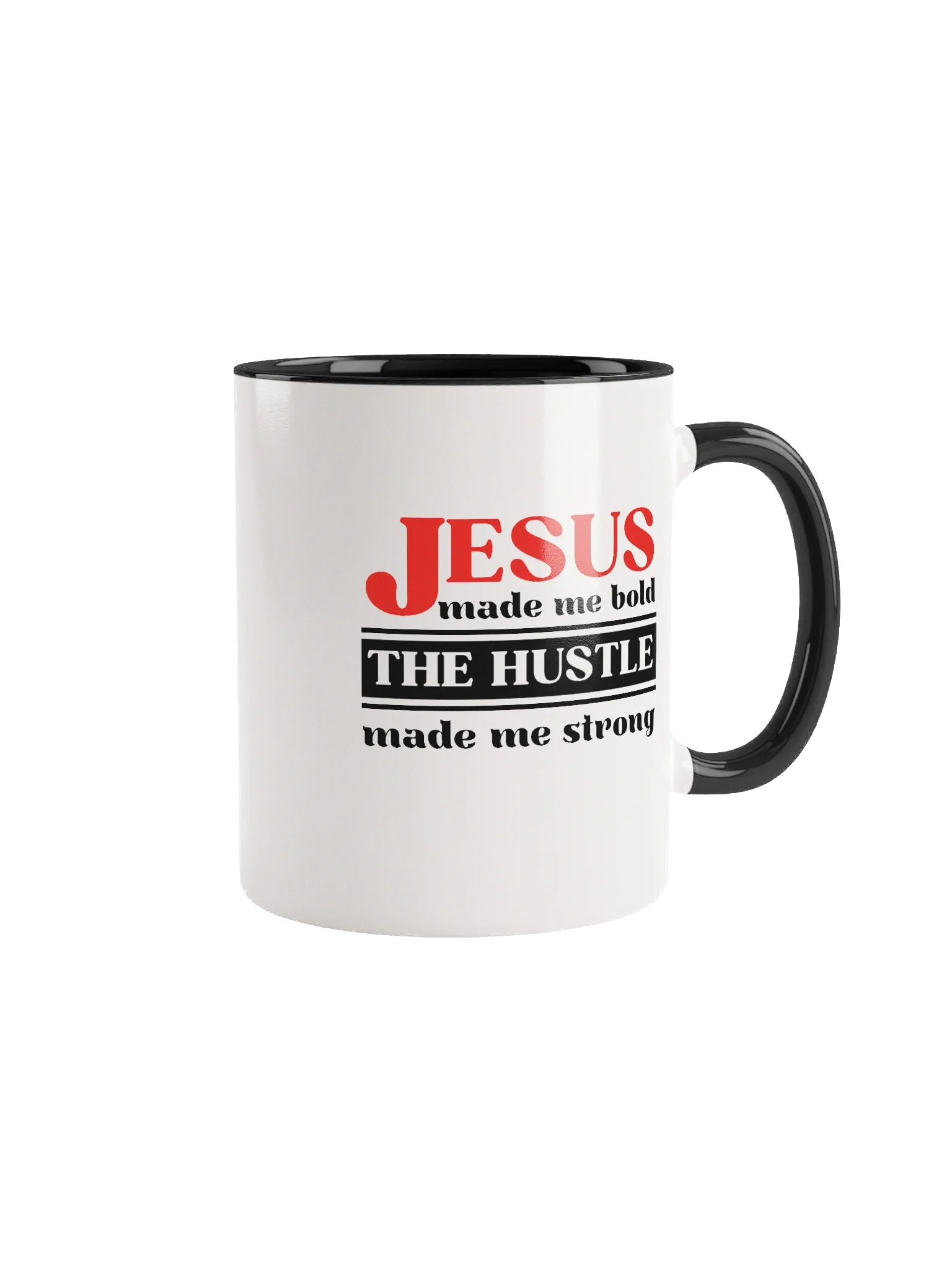 Jesus Made Me Bold The Hustle Made Me Strong Christian Mug | Faith & Hustle Coffee Cup | Motivational Christian Gift product image (2)