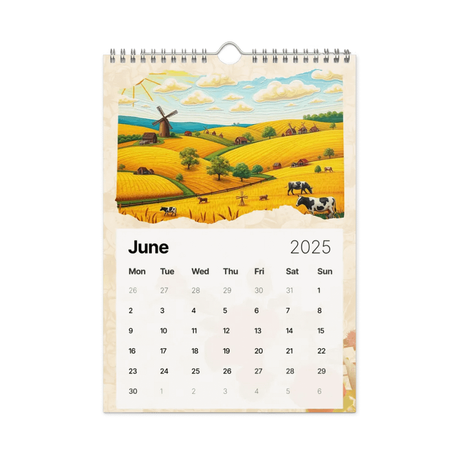 FOLK ART WALL CALENDAR 2025 product image (8)