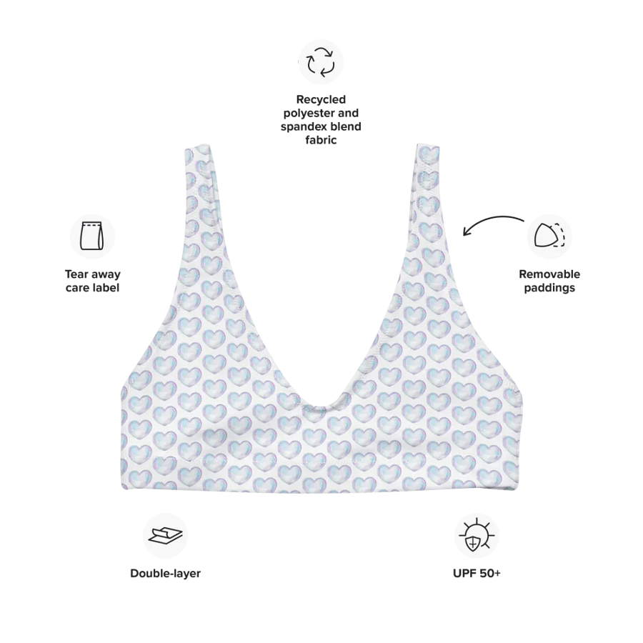 Padded Heart bubble Bikini Top product image (9)