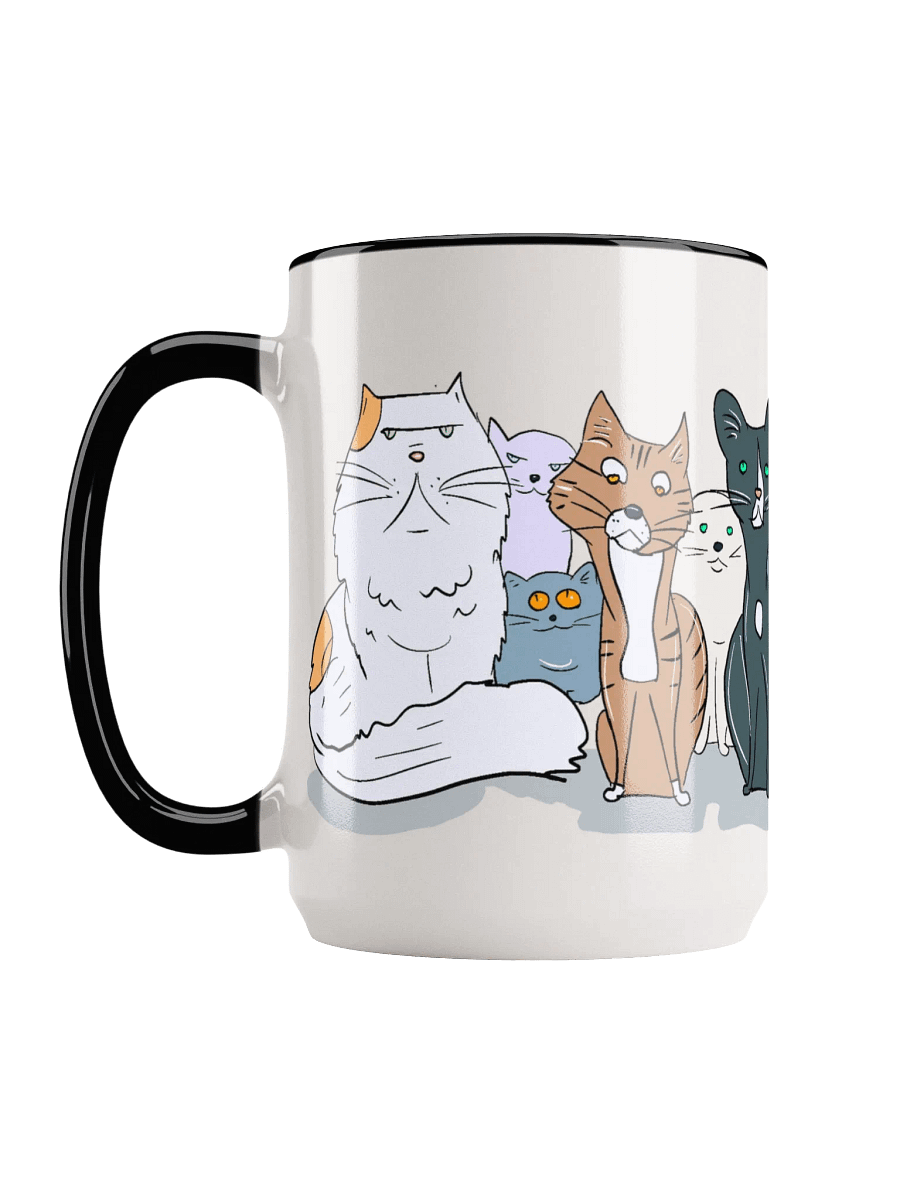 Colorful Cat Squad Mug – 15oz product image (3)