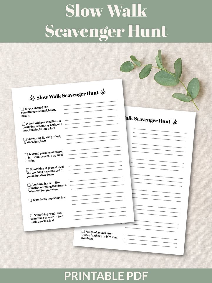 Printable Slow Walk Scavenger Hunt product image (1)