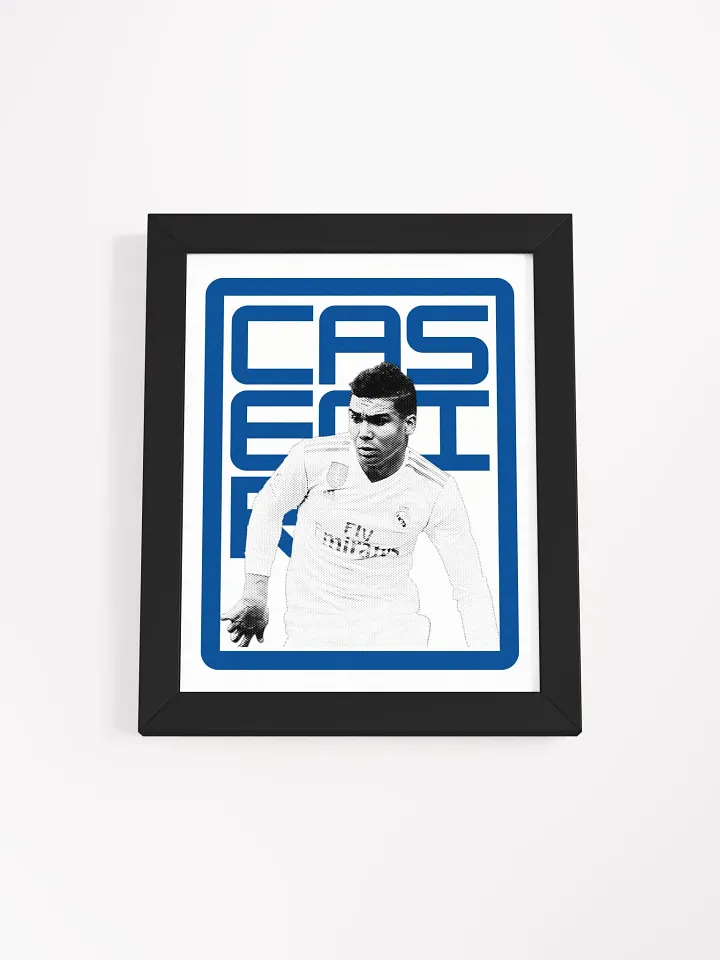 Casemiro BW Real Madrid Name Art Framed Print product image (1)