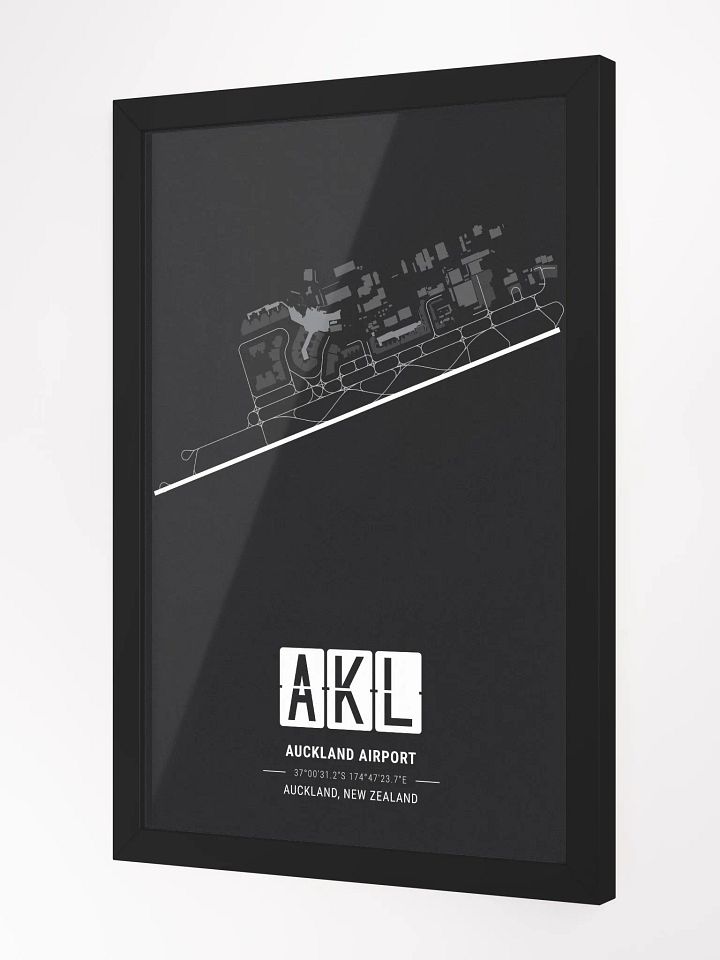 Framed Airport AKL Premium Map On Matt Paper product image (2)