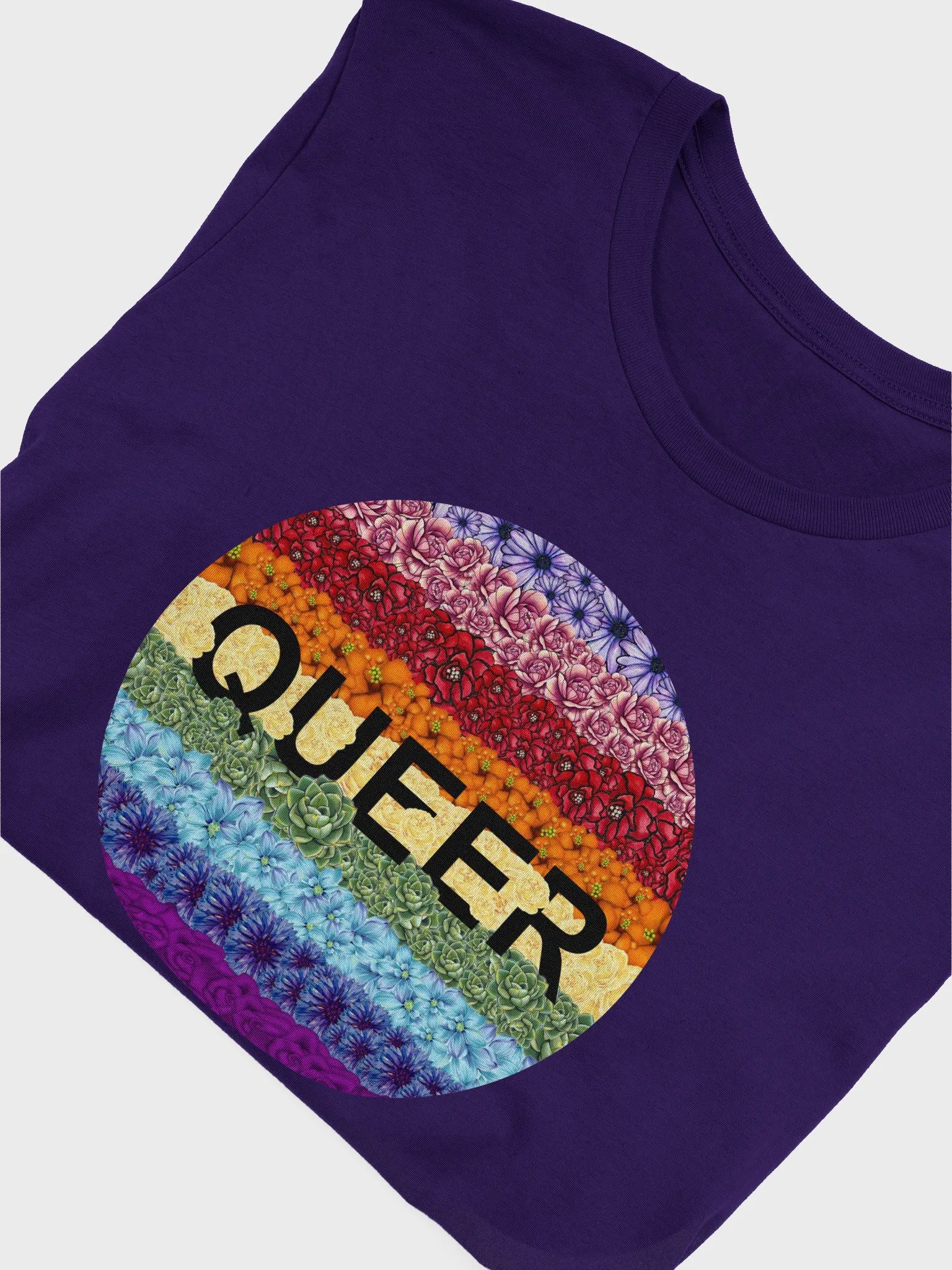 floral queer t-shirt product image (5)