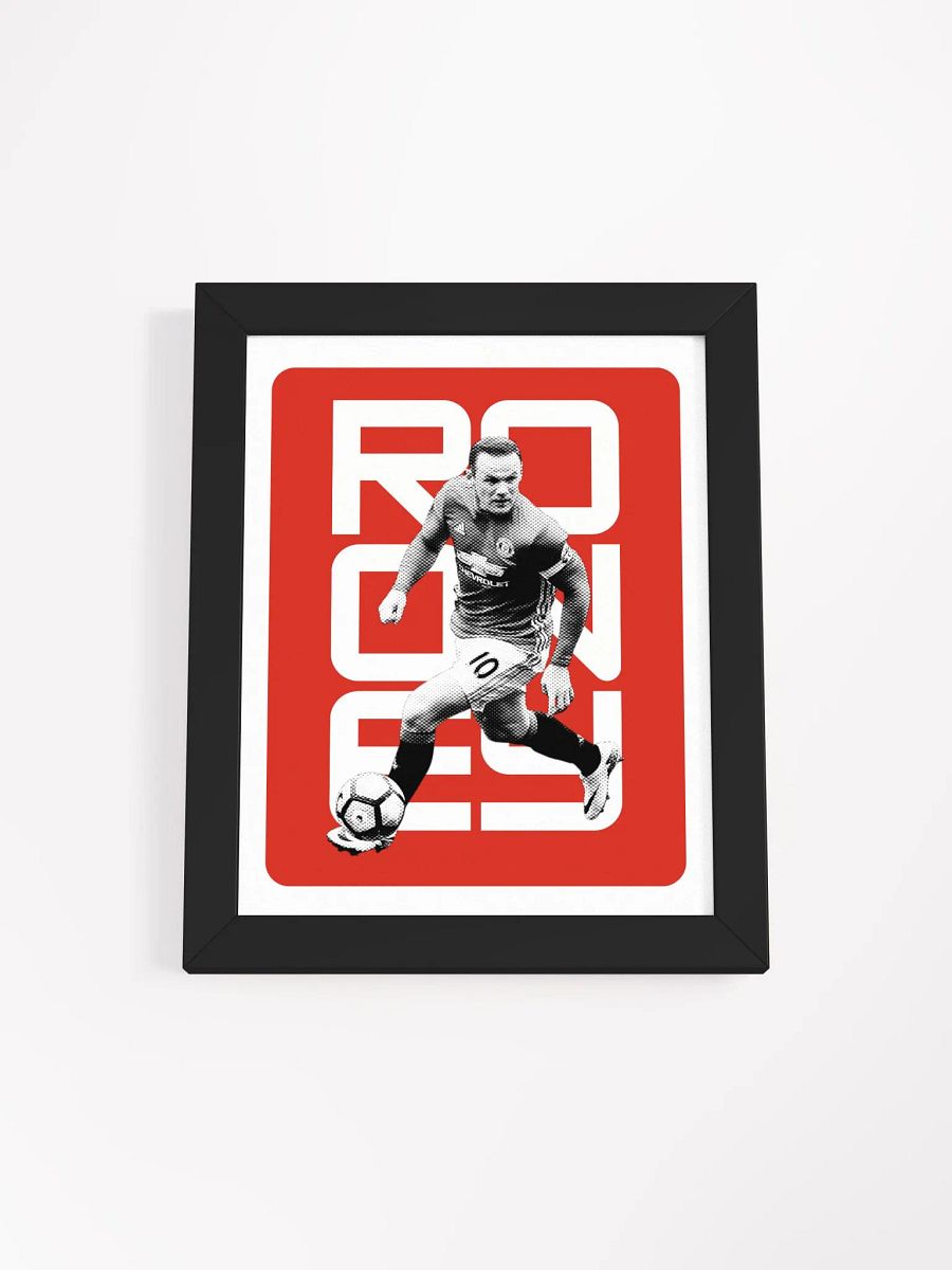 Wayne Rooney BW Manchester United Name Art Framed Print product image (3)