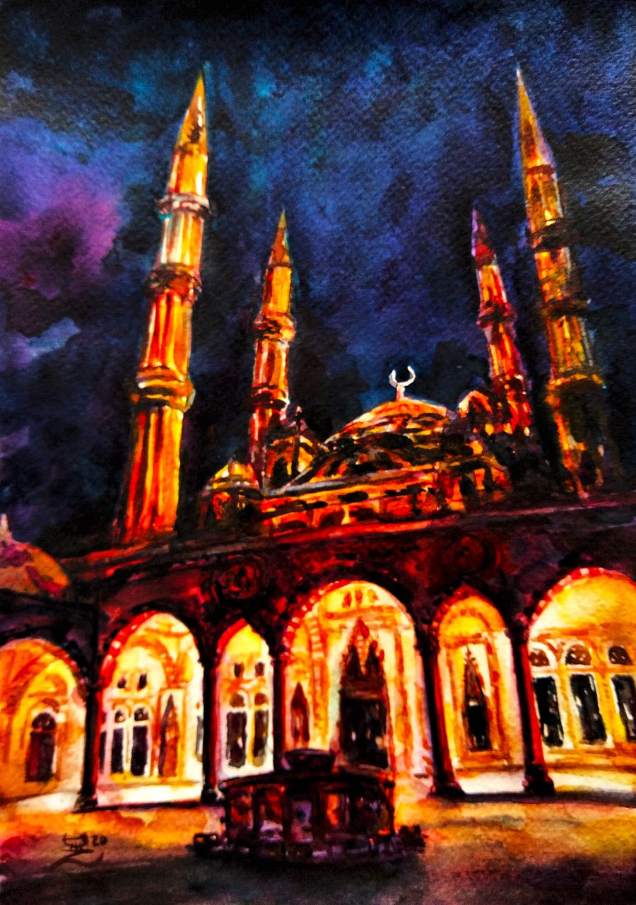 "Selimiye Mosque in Edirne Türkiye" Painting by Deni Je product image (1)