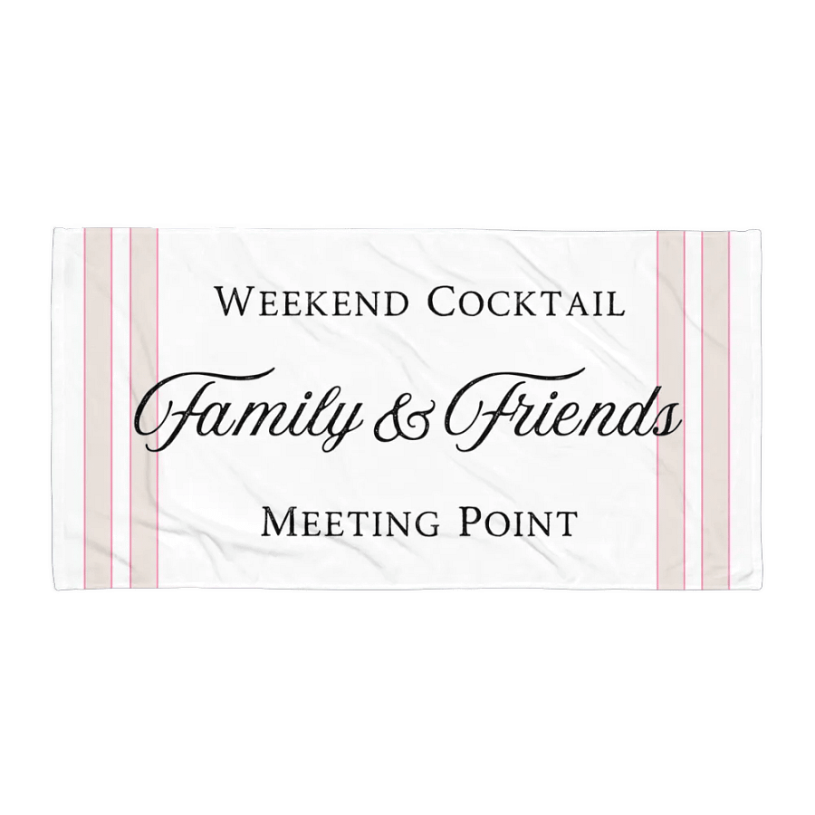WEEKEND Cocktail Meeting Point Towel - Handtuch mit Aufdruck Wochenende Lustig product image (2)