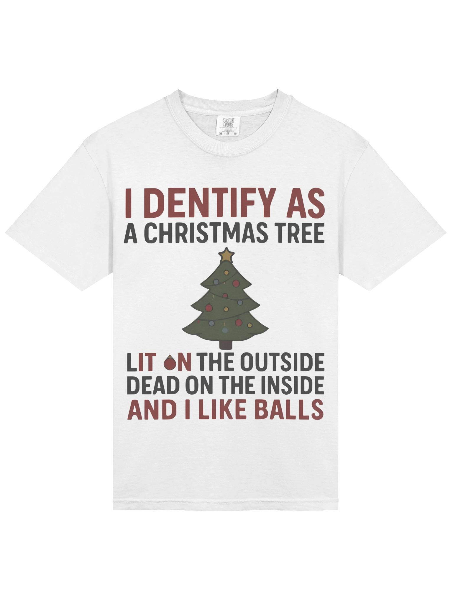I Identify As A Christmas Tree Lit On The Outside Shirt product image (2)