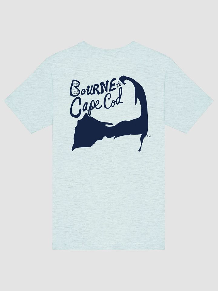 Men's | BOURNE to Cape Cod™ | Supersoft T-Shirt by Bella+Canvas | Navy Blue Logo on Light Neutrals product image (21)
