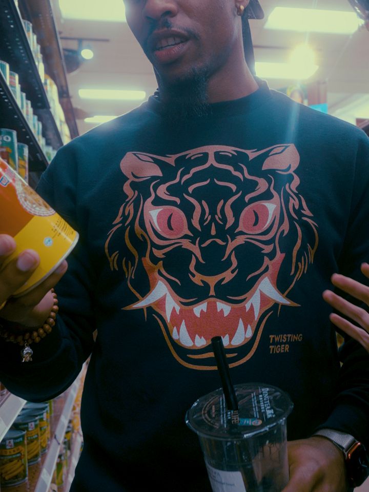 Twisting Tiger Crew Neck Sweater product image (2)