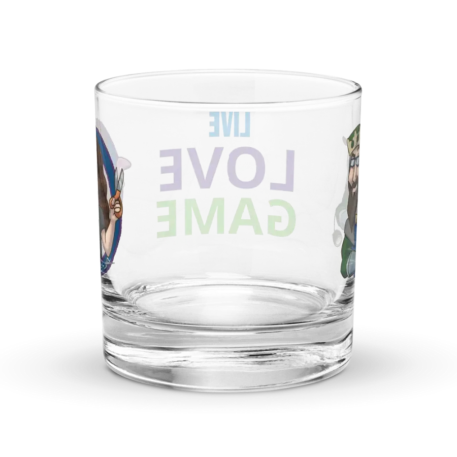 Downey Live, Love, and Game Rocks Glass product image (4)