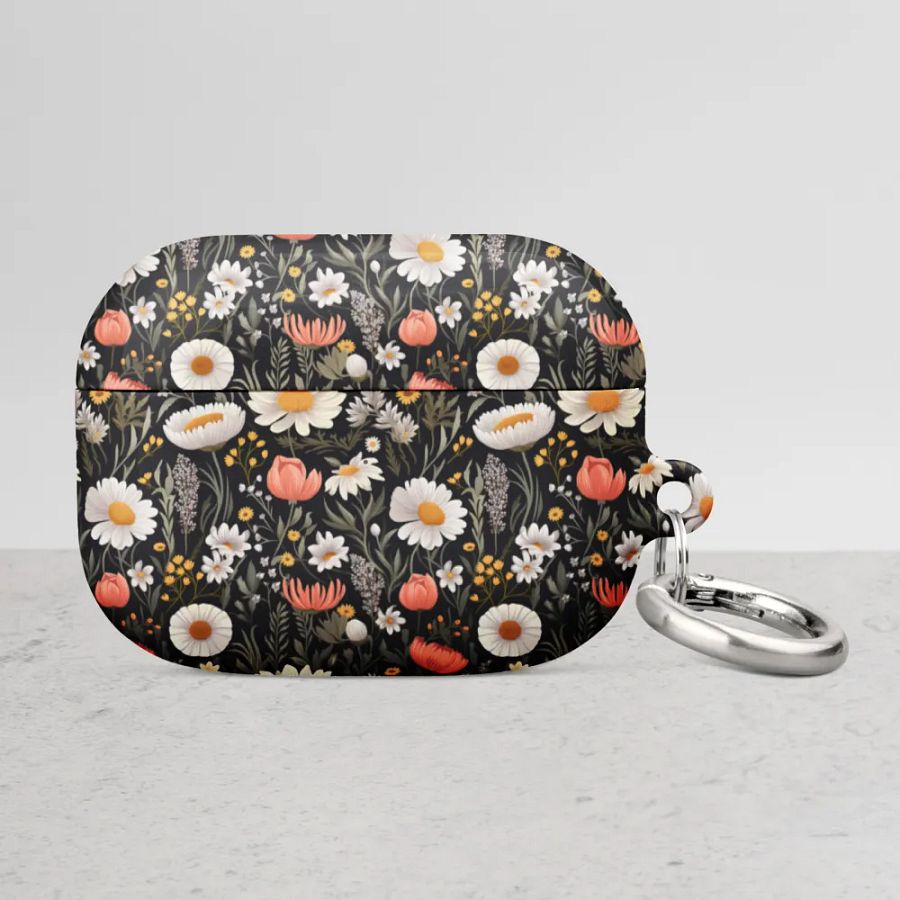 Blossom Elegance: Noir Garden All-Over Print AirPods® Case product image (10)