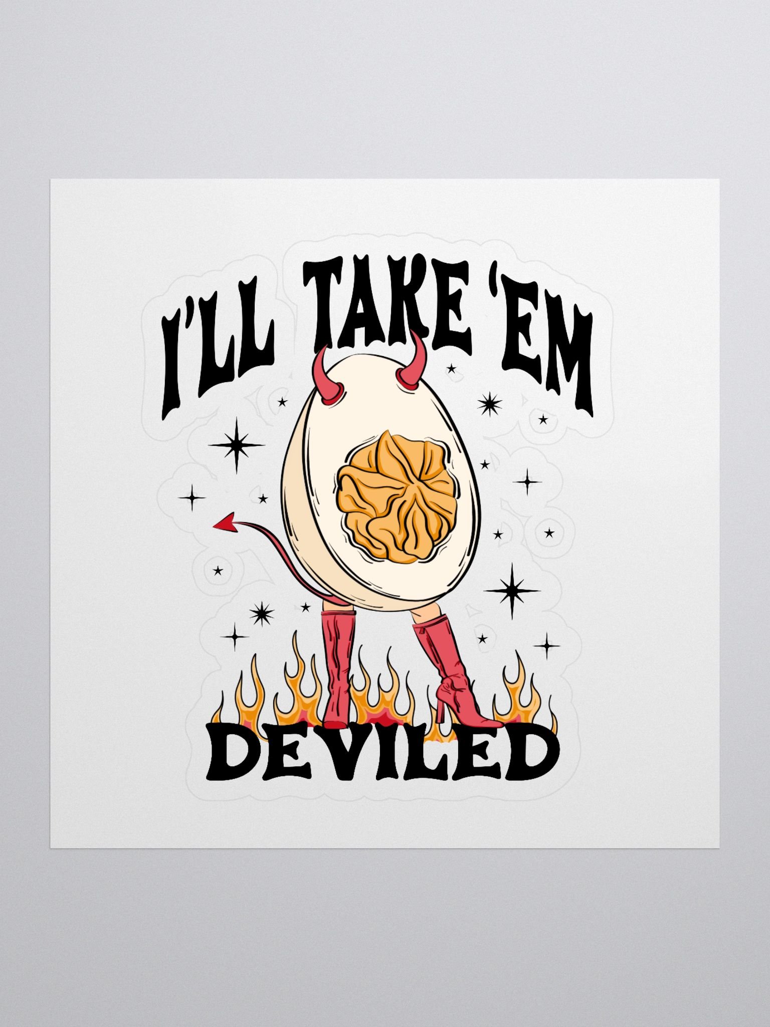 Devilish Egg Kiss Cut Stickers product image (1)