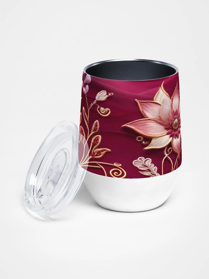 Floral Elegance Wine Tumbler product image (1)