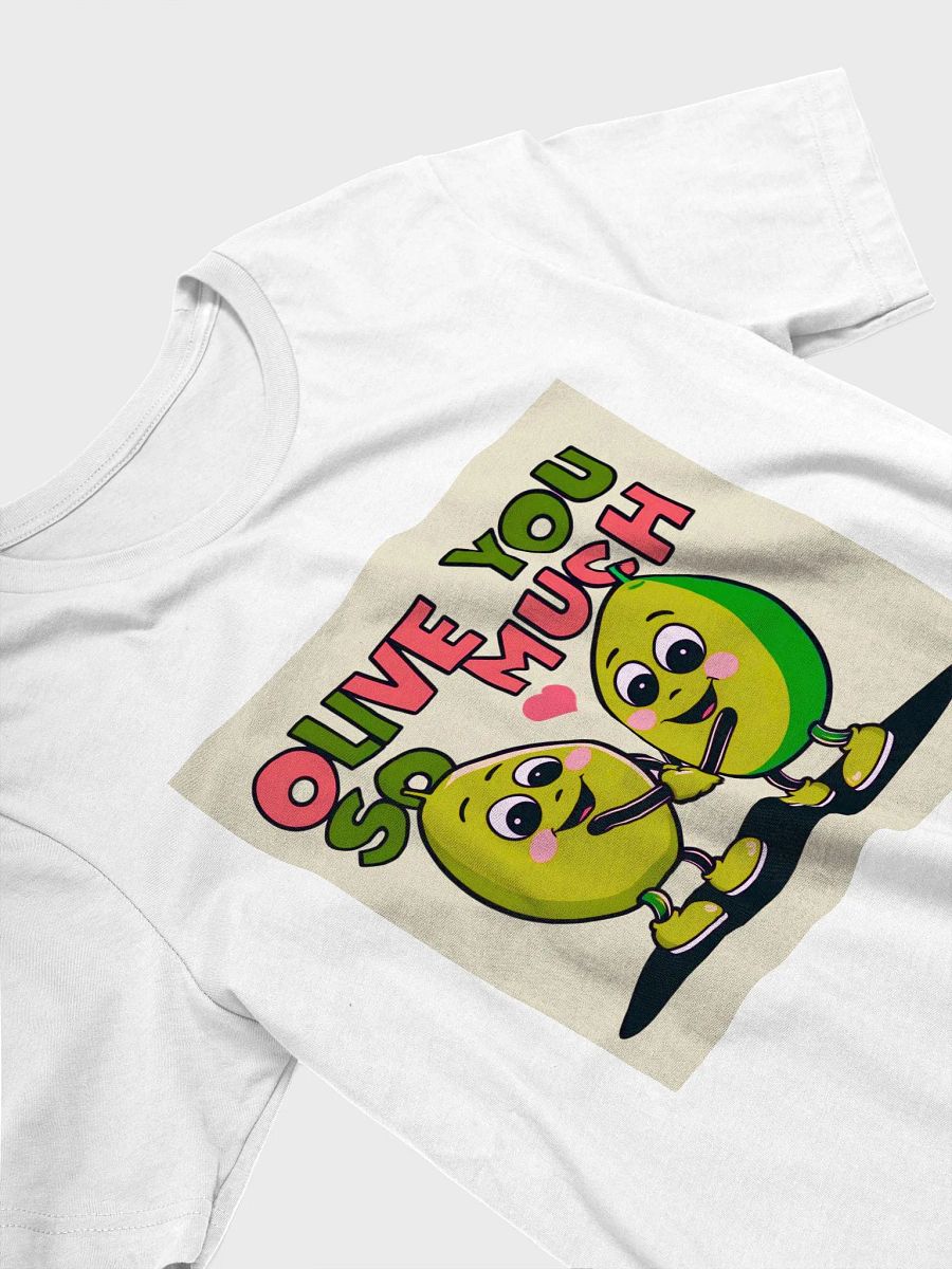 Olive You So Much Unisex Tee, Love Valentine's Day Shirt, Cute Couple Gift, Olive Branch Tshirt, Relationship Anniversary Top product image (3)