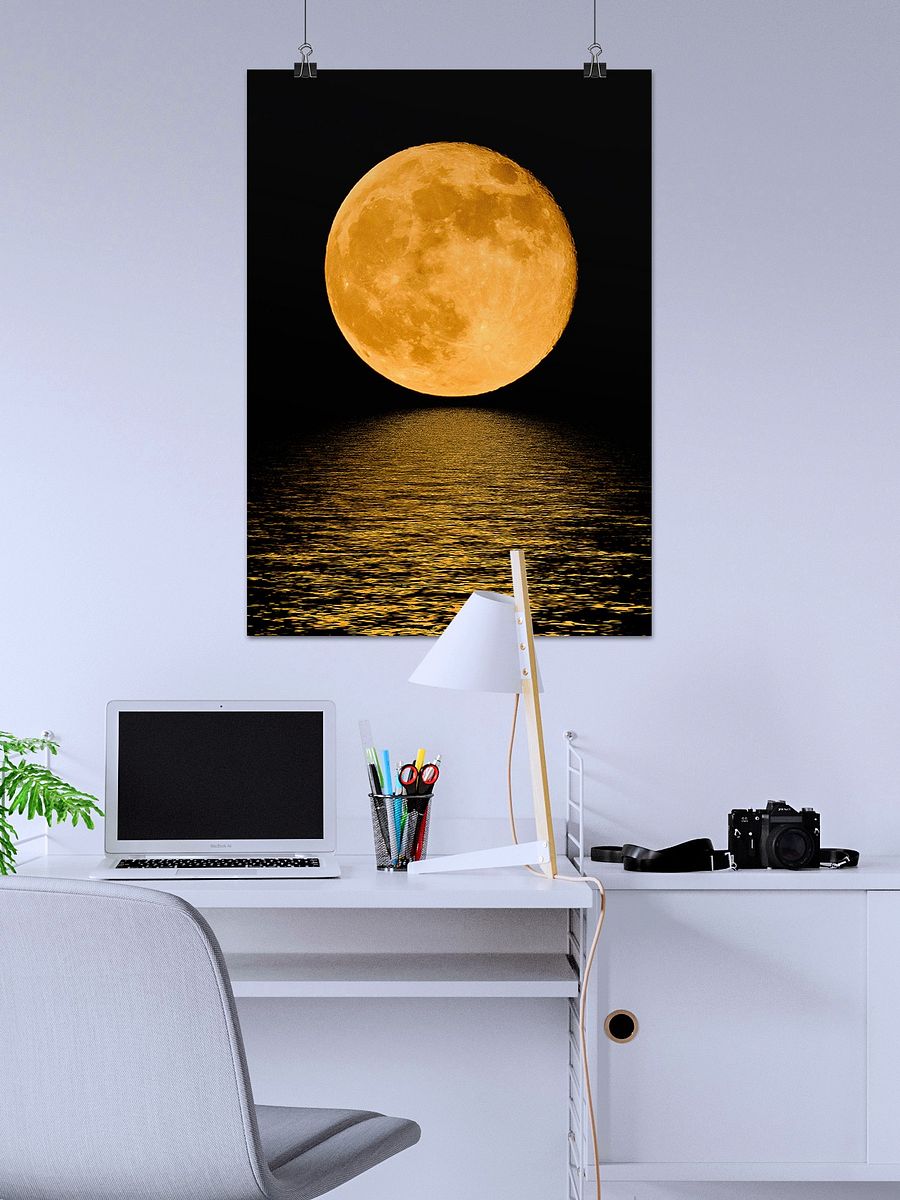 Full Moon (Hi-Res poster) — space poster, Moon poster, space art, Moon photo, photo poster product image (2)