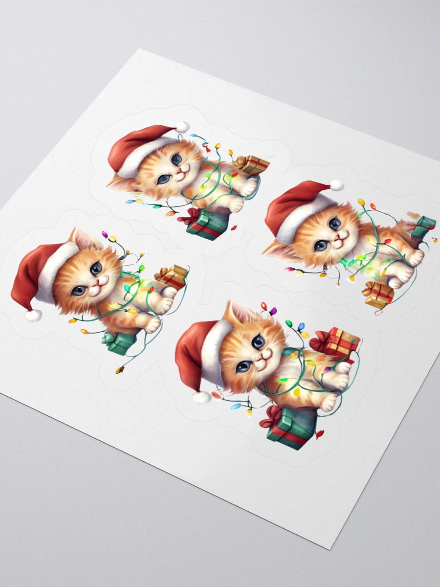 Santa Kittens Kiss Cut Stickers product image (9)