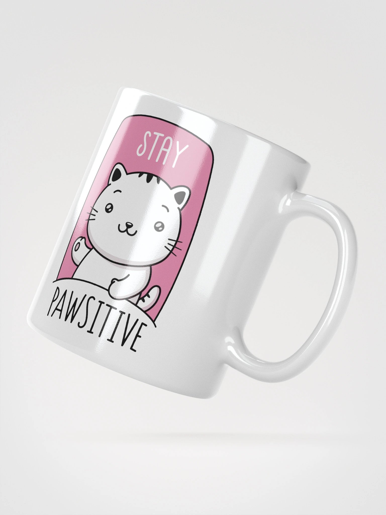 Stay Pawsitive – Whiskered Joy Mug product image (2)
