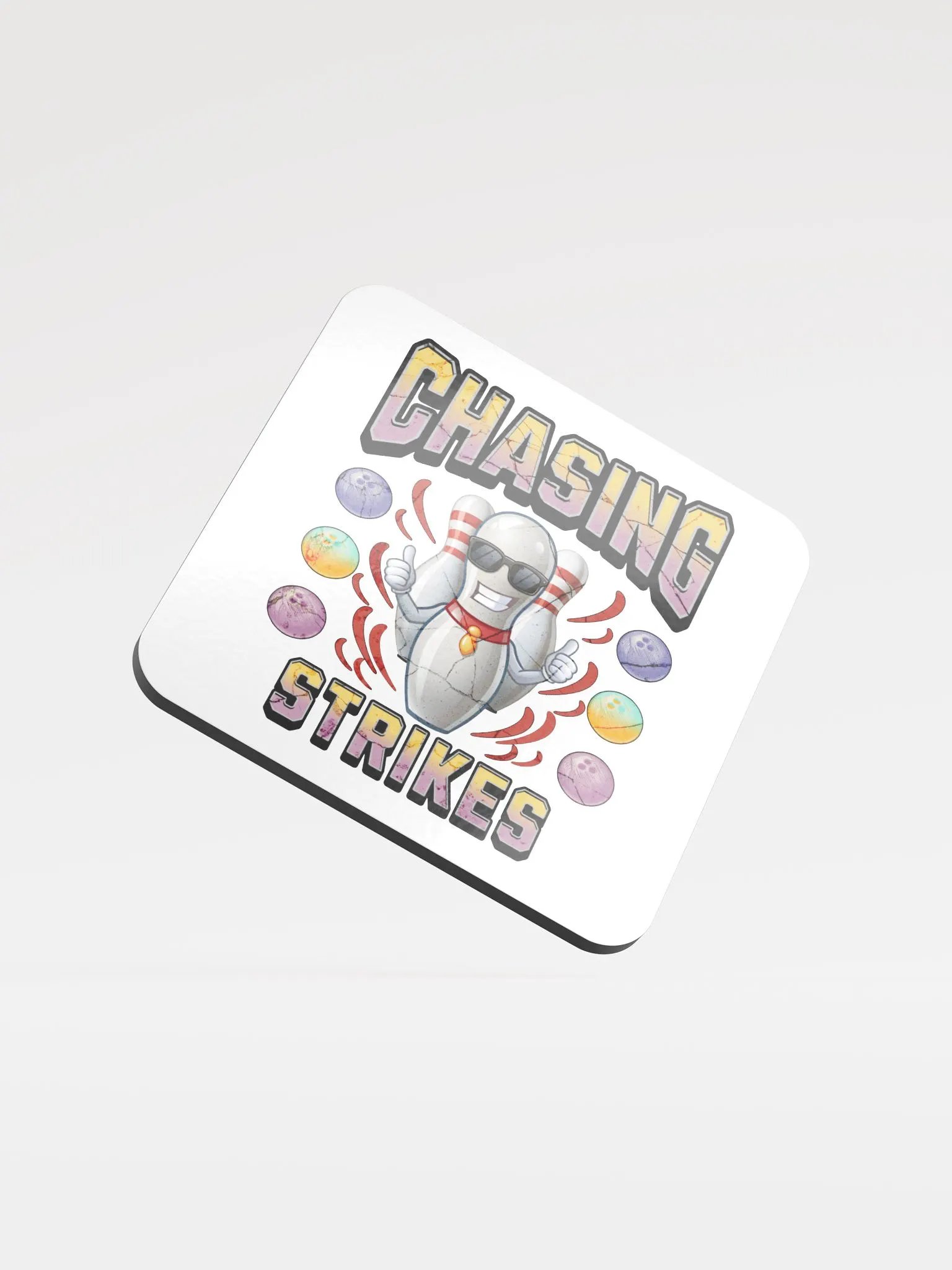 Chasing Strikes Bowling Pin Thumbs Up Coaster Set product image (2)