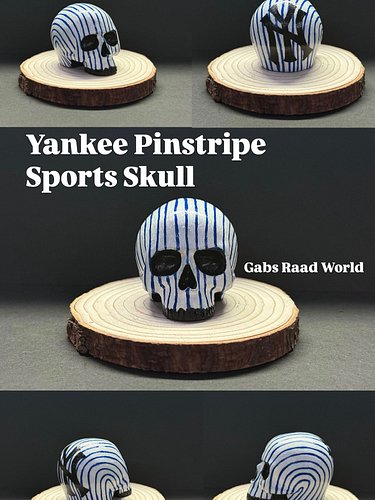 Yankees Pinstripe ⚾️ Hand Painted Skull💀 🎨

A custom sports skull! The second Sports Skull I’ve painted. Check out my page to...