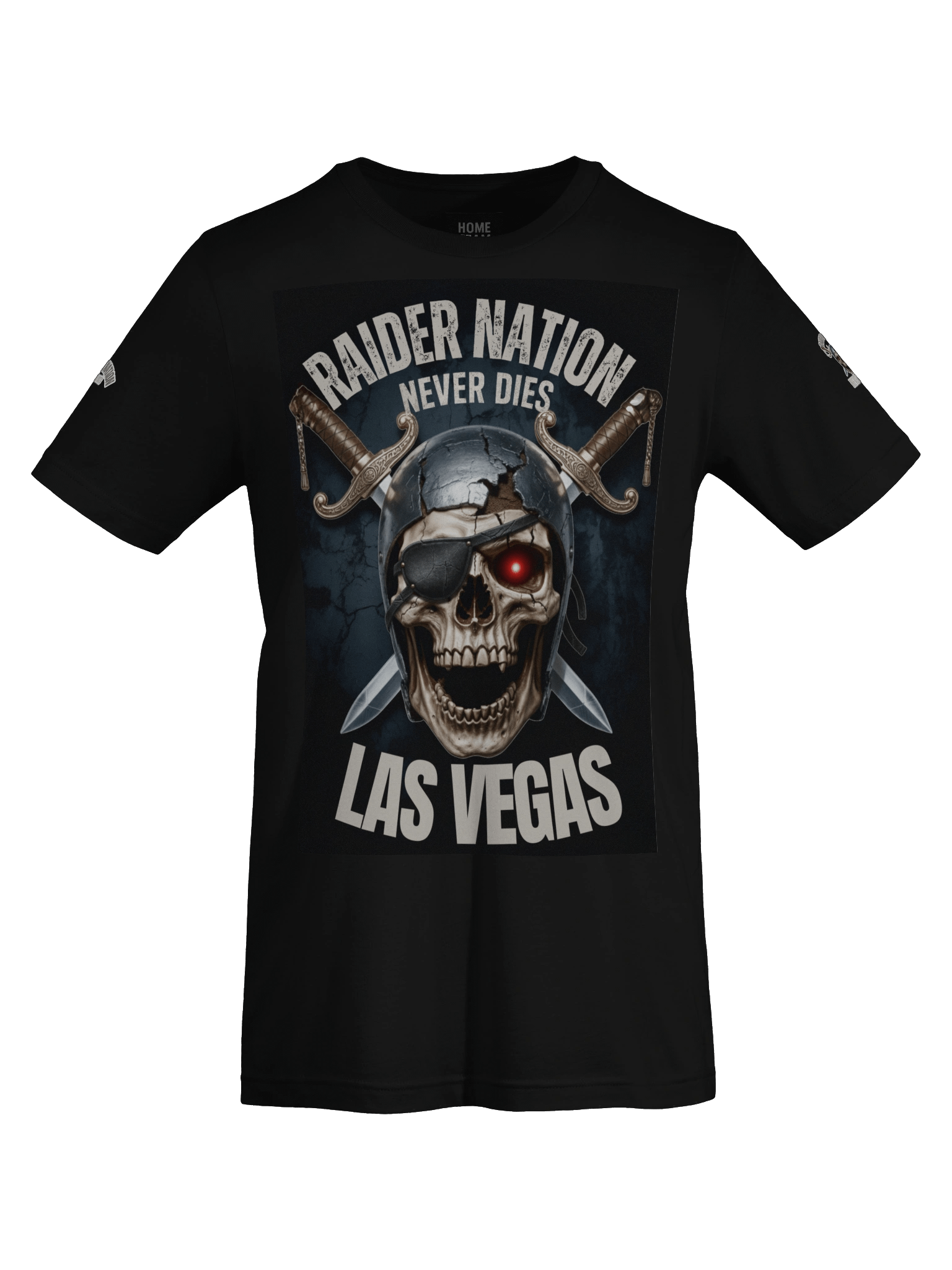 “RAIDER NATION NEVER DIES” Skull Tee | Las Vegas Raiders | NFL Home Locker product image (27)