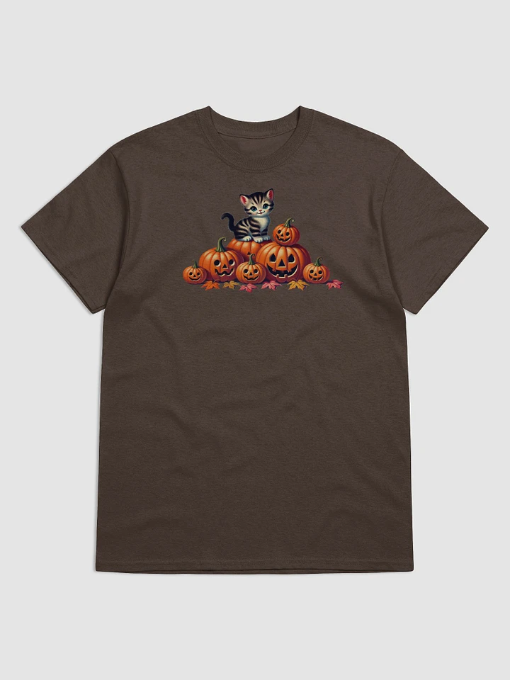 Kitten & Pumpkins Halloween Basic T-Shirt by Gildan product image (8)