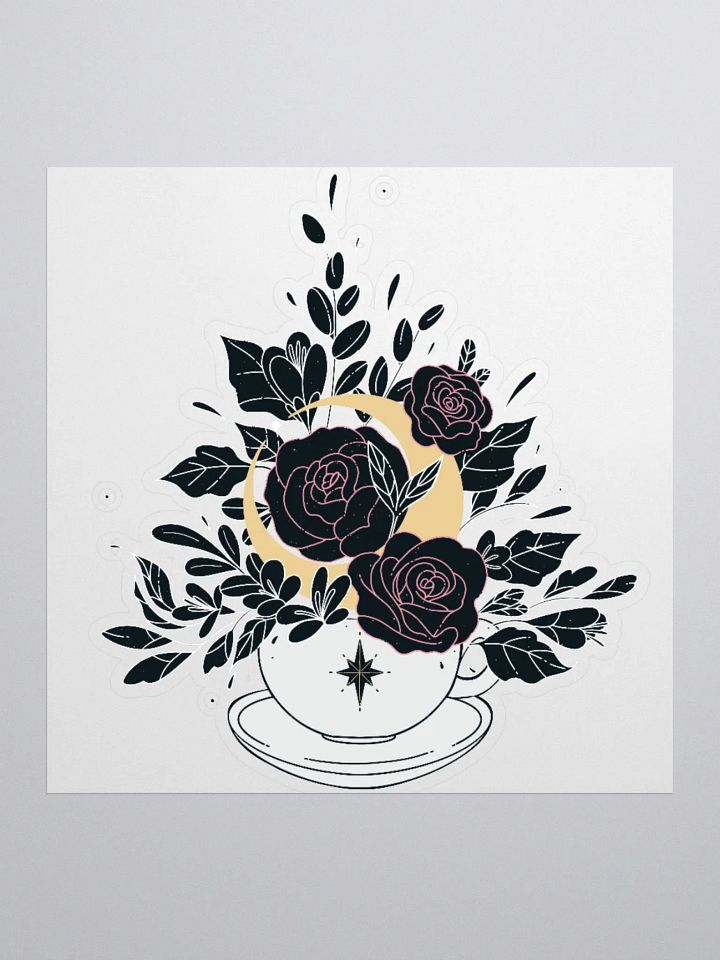 JeffBrutlag Florals and Moon Logo Sticker product image (1)