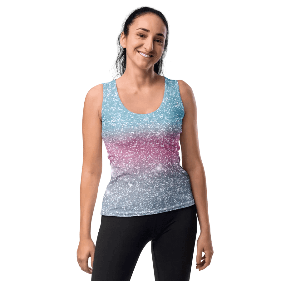 Glitter Unicorn Texture Design Tank Top (4) product image (10)