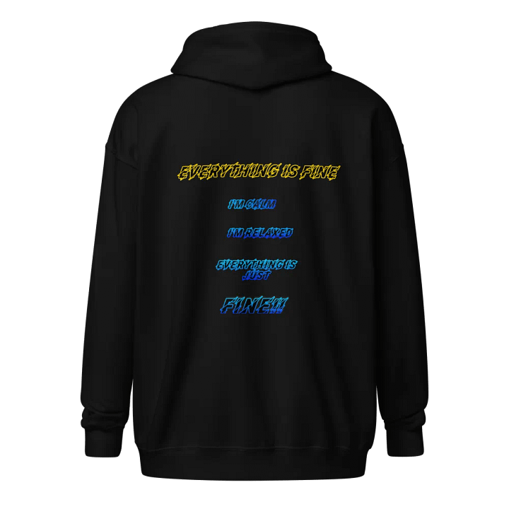 I'm Fine Plush Fleece Zip Hoodie product image (1)