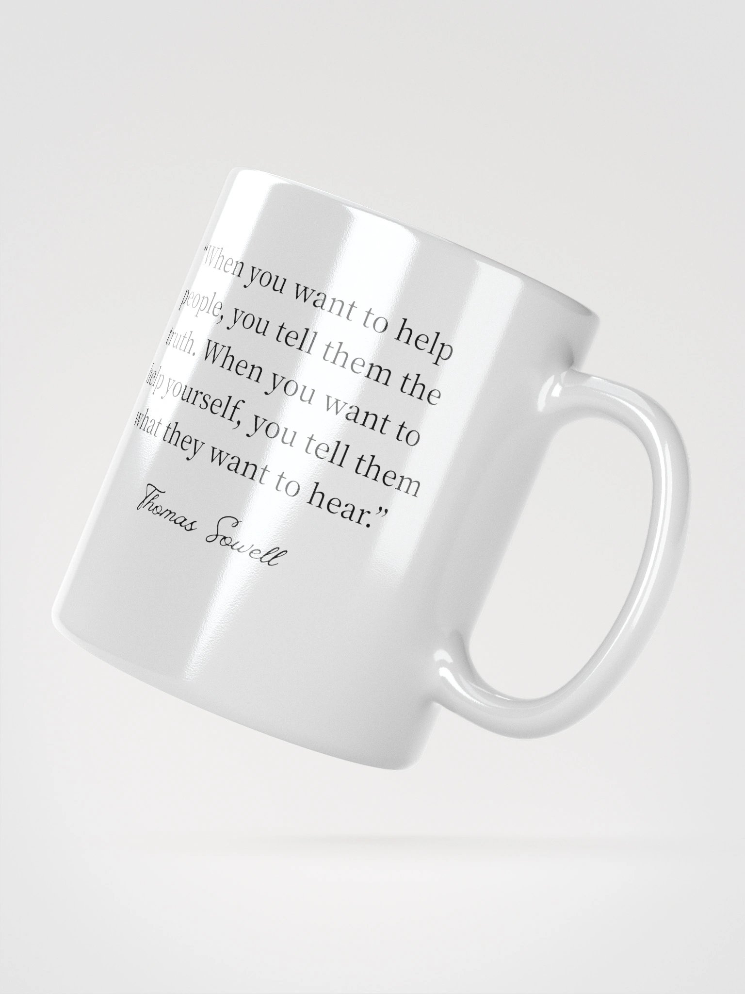 "Tell Them the Truth" — Thomas Sowell Quote Mug product image (2)