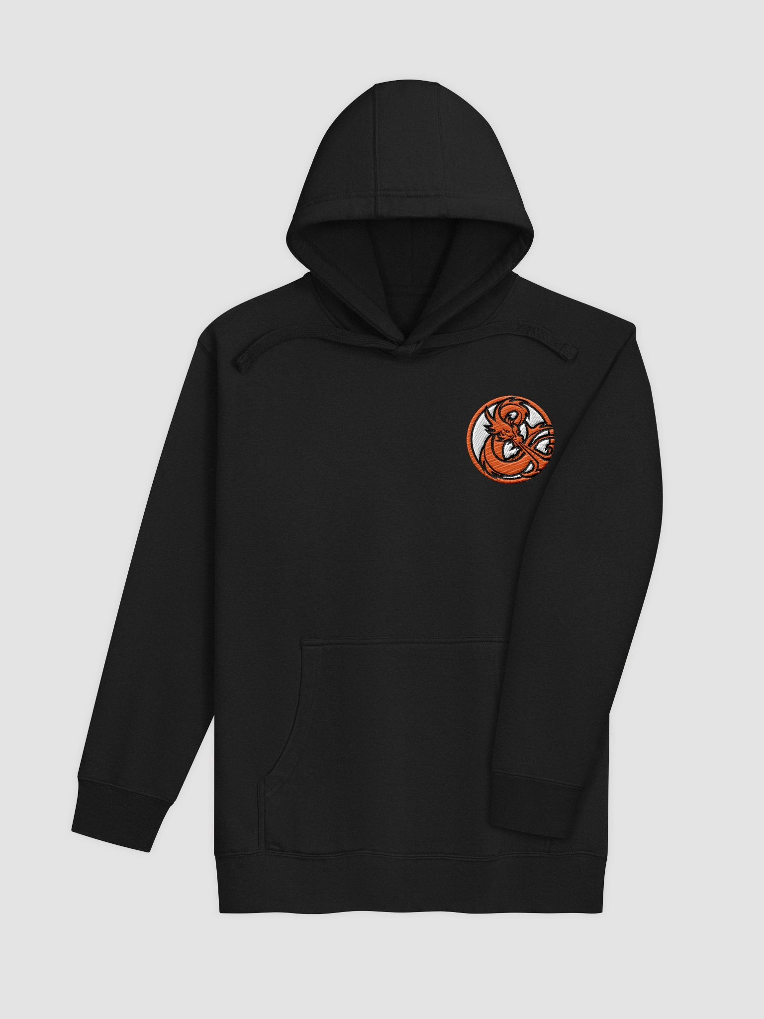 ELFSAR PLAYS Unisex Premium HOODIE Round Logo Red & Black on White product image (4)