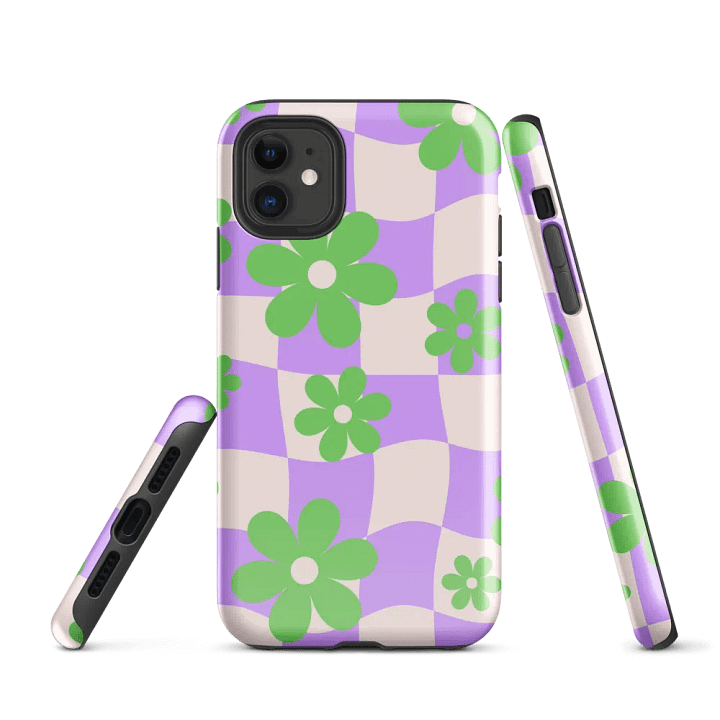 Floral Checkered Tough Case for iPhone® product image (1)