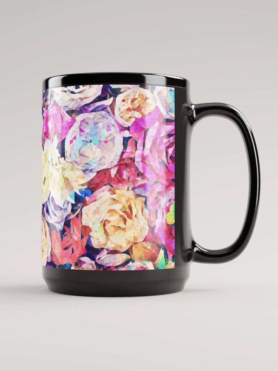 Abstract Graphic | Black Coffee Mug | Mixed Blooms Floral product image (3)