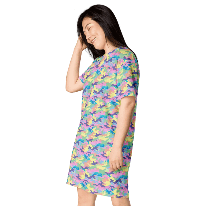 Pastel Camoflauge T-shirt Dress product image (2)