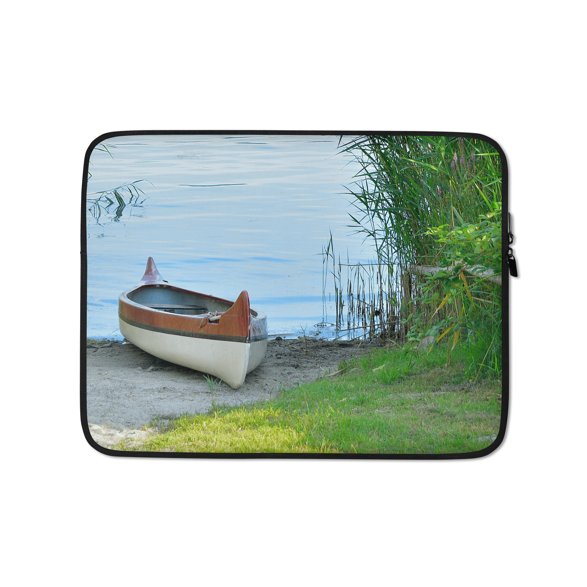 Laptoptasche - kleines Holzboot am Strand product image (1)
