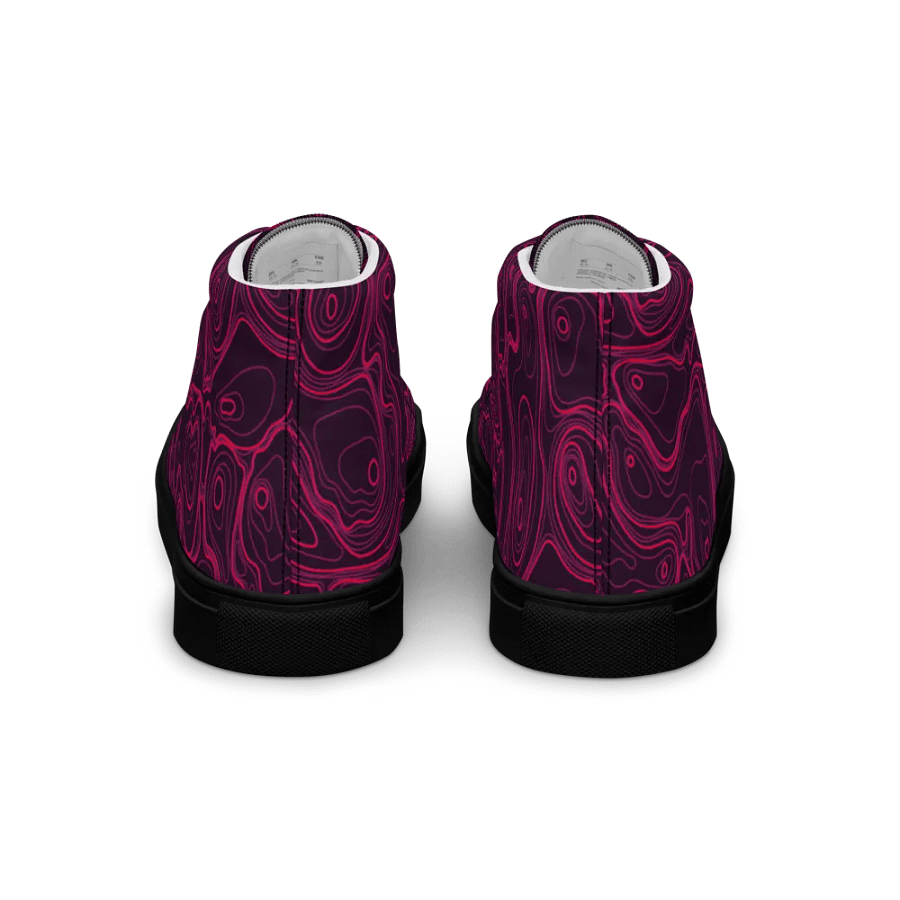 Topographic Swirl Men's High Top Shoes product image (4)