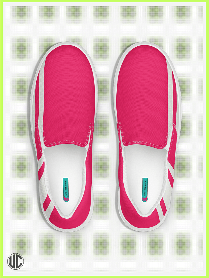 UnkoCon – Hot Pink Women’s Slip-On Shoes product image (1)