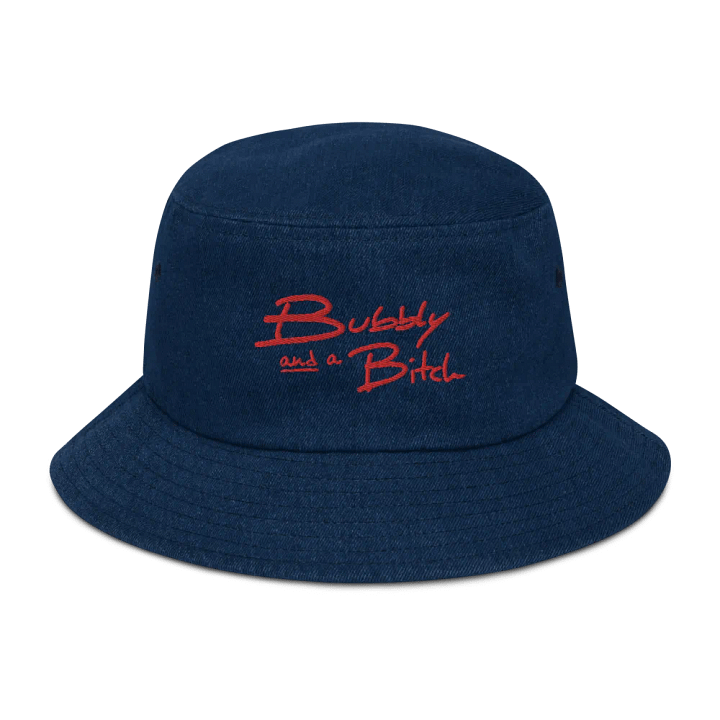Bubbly and a B*tch (red) embroidered denim bucket hat product image (21)