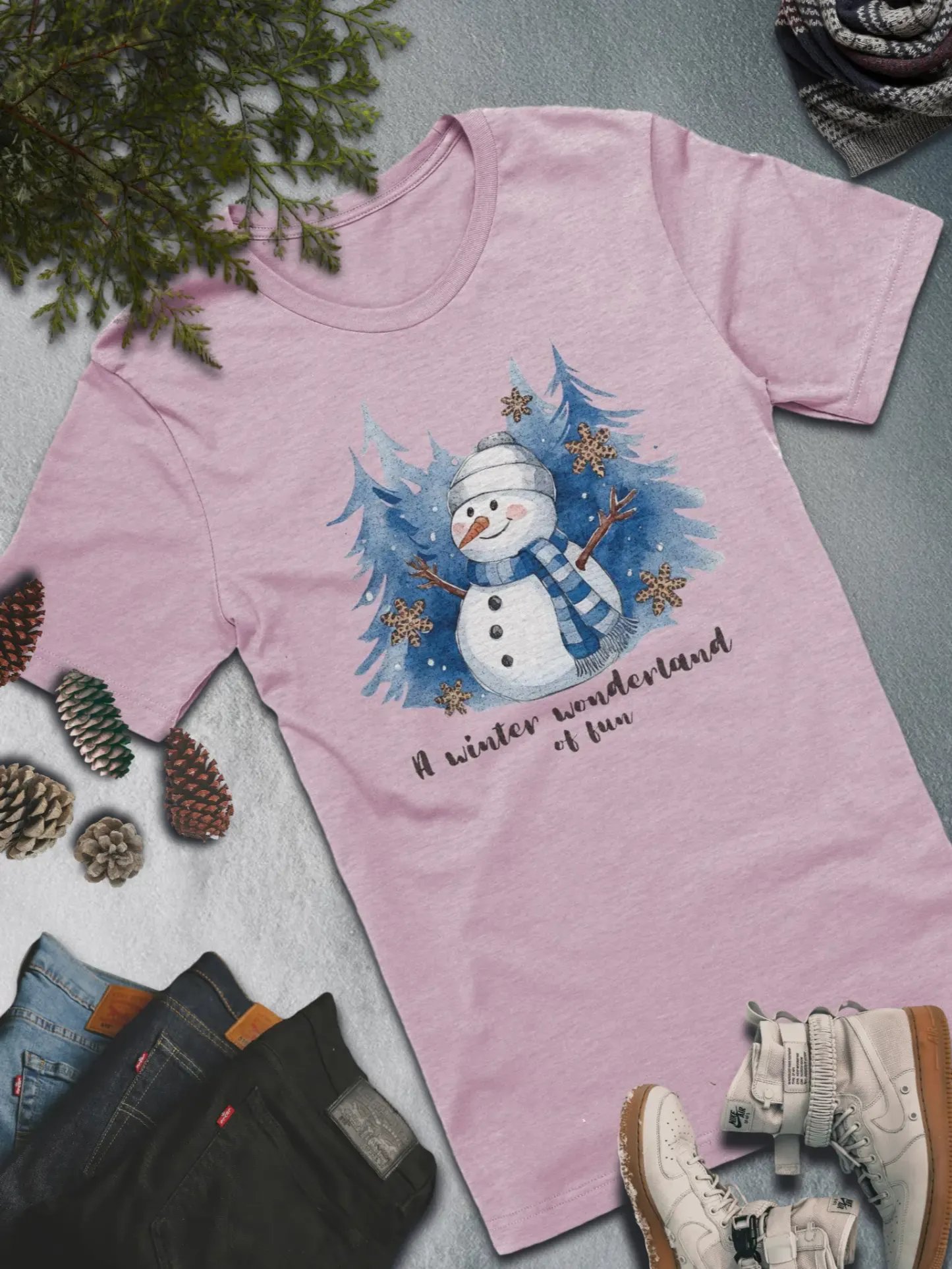 Winter Wonderland Snowman T-Shirt – Fun and Festive Winter Style product image (3)