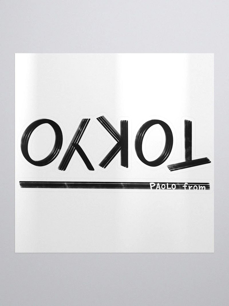 Tokyo Upside Down (Black Text) Sticker
