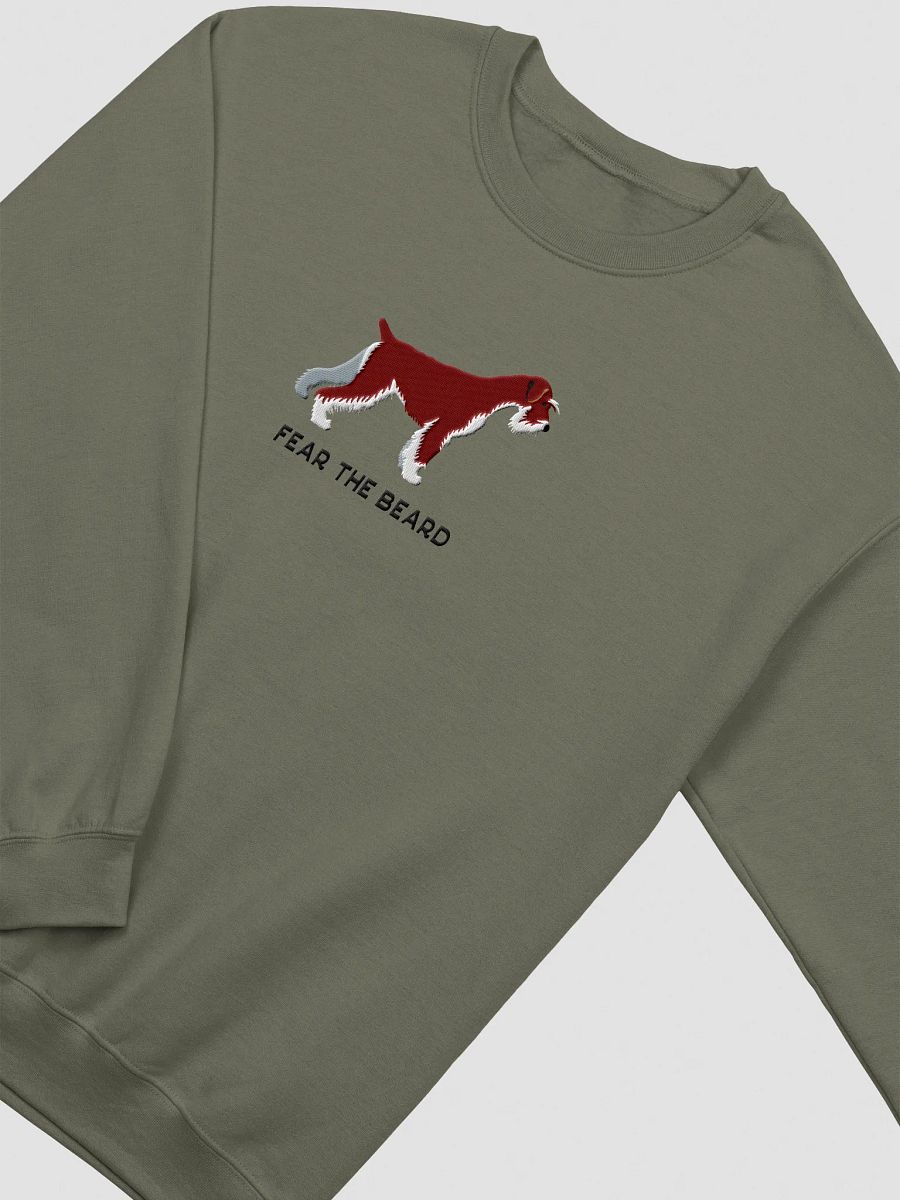 Fear the Beard Sweatshirt (Embroidered) of a Standard Schnauzer(Brown) product image (3)