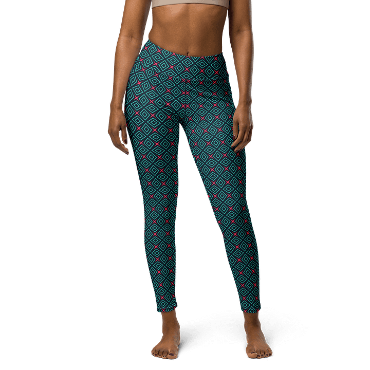 Diamond Dunes Geometric Print Yoga Leggings product image (1)