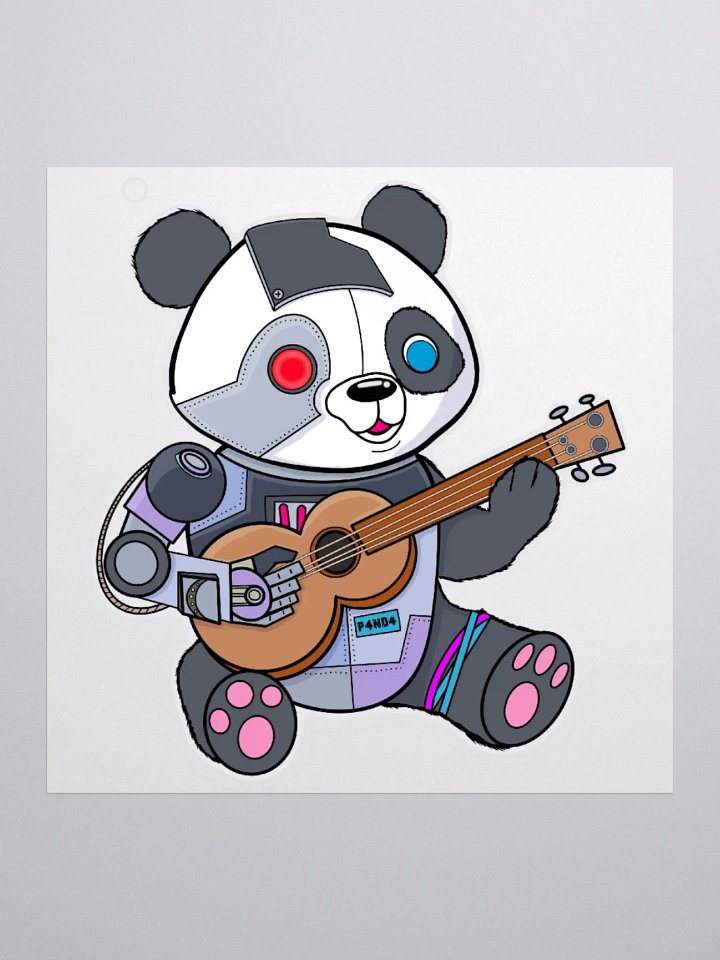 Cyborg Panda w/Ukulele Sticker product image (1)