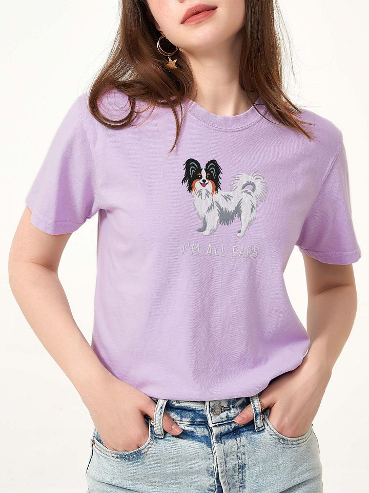 I'm All Ears T-Shirt(Embroidered) of a Papillon(Tricolor) product image (2)