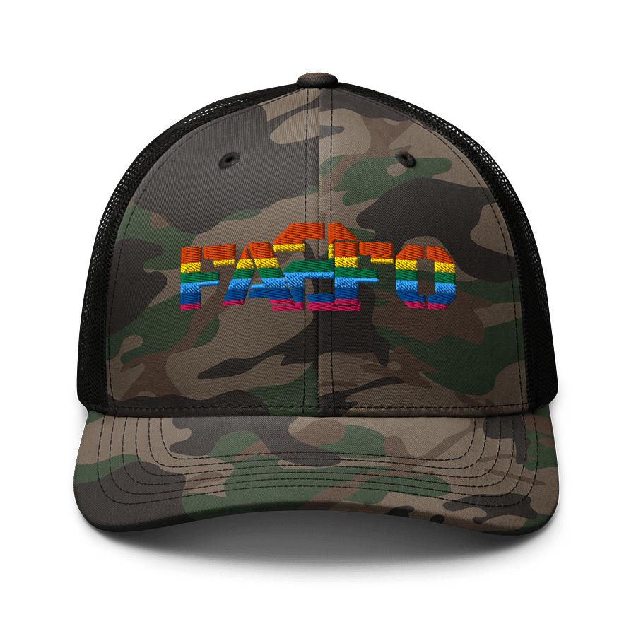 Pride FA2FO Camo Trucker Hat product image (1)
