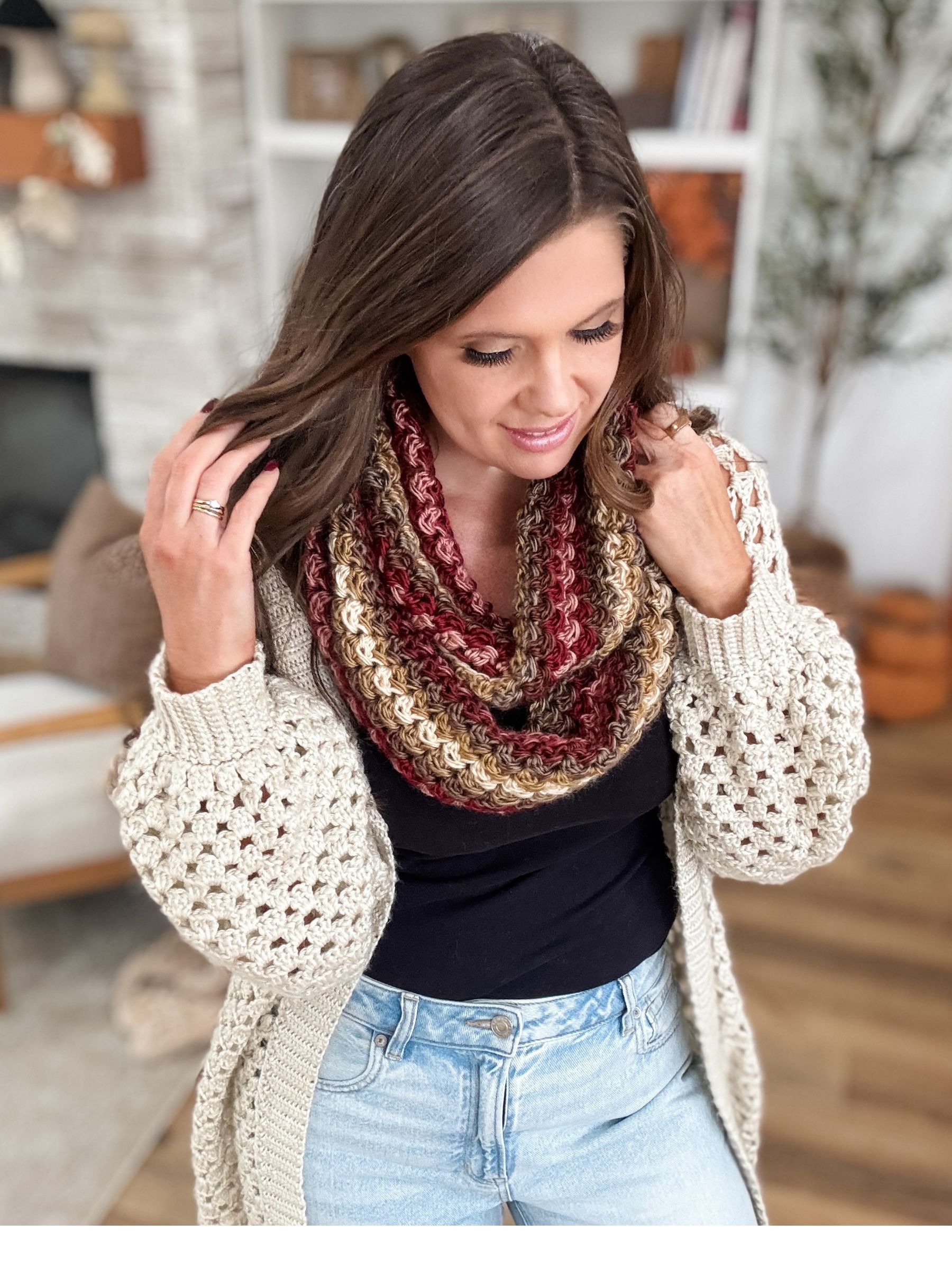 Chunky Suzette Infinity Scarf Crochet Pattern product image (4)