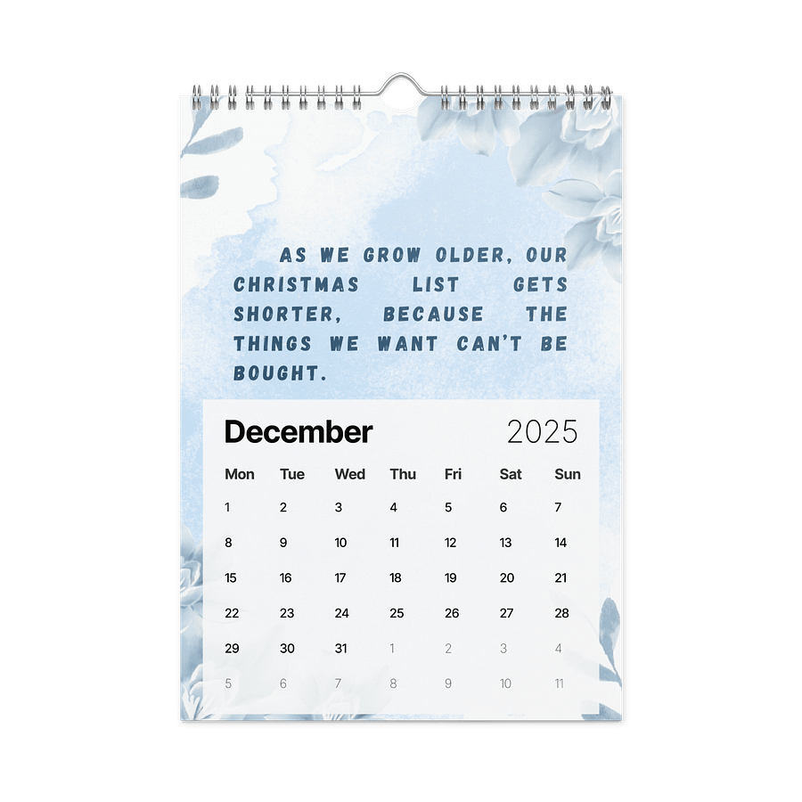 FLORAL INSPIRATIONAL QUOTES WALL CALENDAR 2026 product image (4)