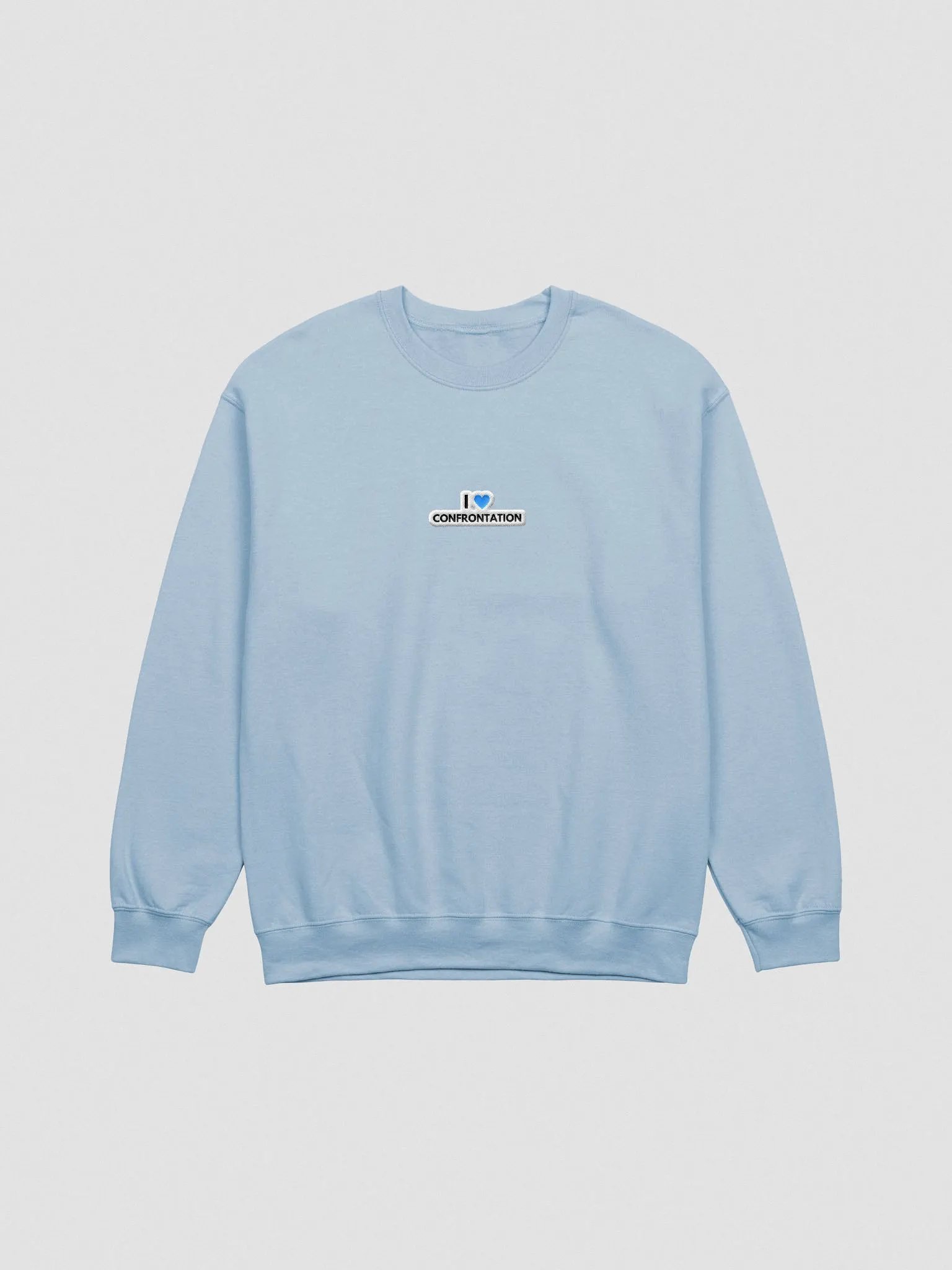 I <3 Confrontation embroidered crewneck (light blue bubble design) product image (2)