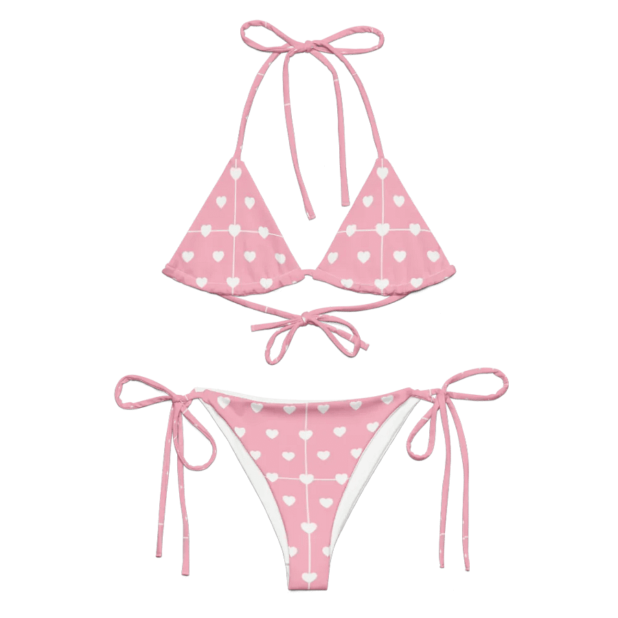 Pastel Heart Seamless Pattern String Bikini - v6 product image (6)
