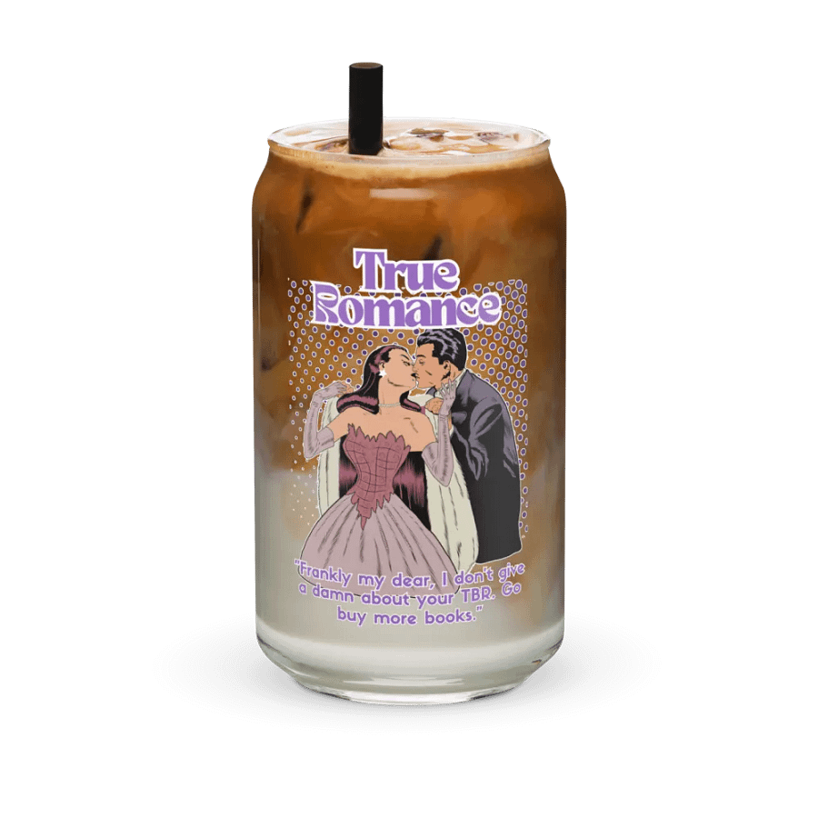 True Romance 16 oz Glass Cup with Lid & Straw product image (4)